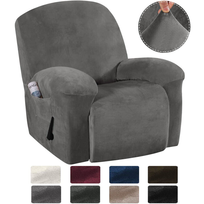 

Funda de Sofá Reclinable Elástica Lavable para Silla ( Gris Claro )