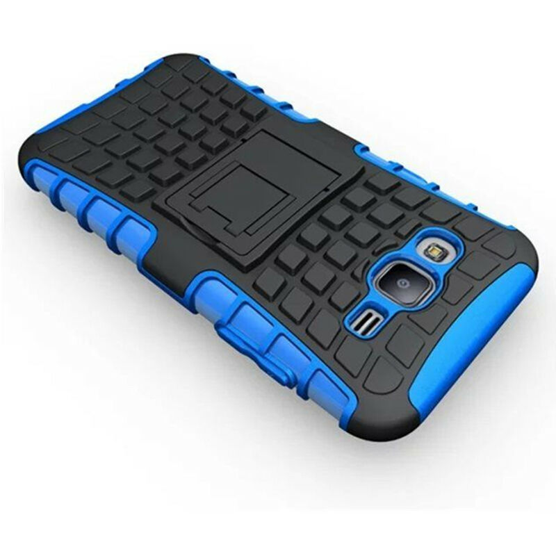 

Funda de soporte Funda de piel Protector duro Resistente a los golpes para SAMSUNG J3 J5 S5 S6 AZUL