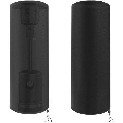 Funda de tela Oxford para calentador de exterior, impermeable, resistente al viento, color negro, para protegerlo (120 x 50 x 50 cm)
