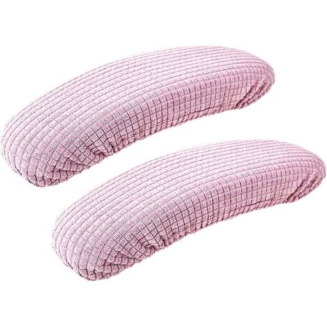 Funda elástica extraíble para reposabrazos KZQ, impermeable, elástica y cómoda, duradera, para silla de oficina y de ordenador (morado claro)