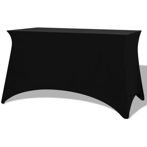 Funda elástica para mesa 2 uds 120x60,5x74 negro
