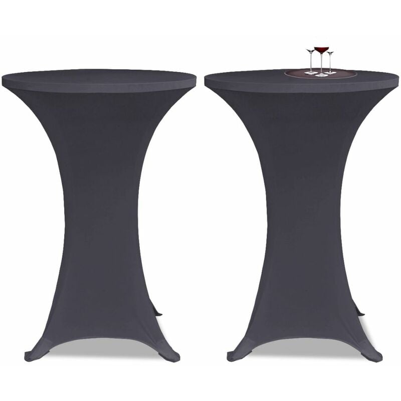 

Funda elástica para mesa 2 unidades 70 cm gris antracita