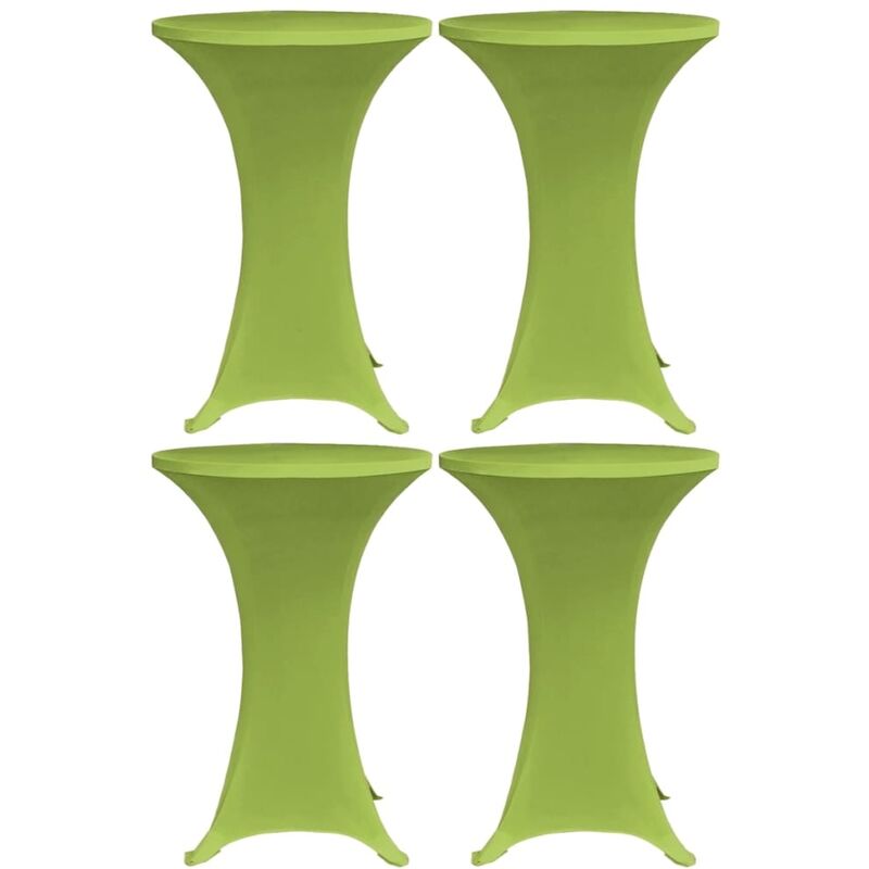 

Funda elástica para mesa 4 unidades 80 cm verde - Verde - Vidaxl