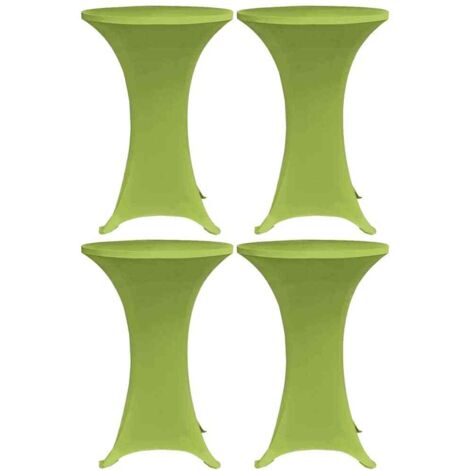 Funda elástica para mesa 4 unidades 60 cm verde vidaXL