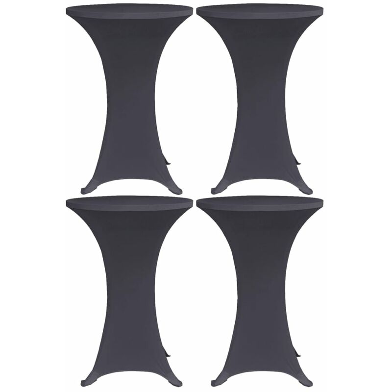 

Funda elastica para mesa 4 unidades 70 cm gris antracita