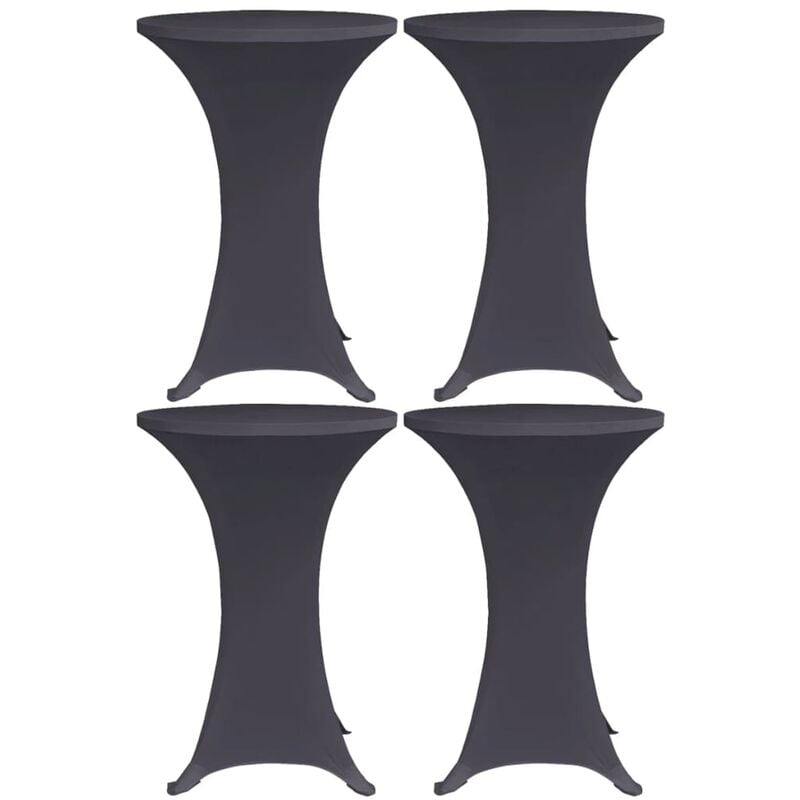 

Funda elástica para mesa 4 unidades 70 cm gris antracita