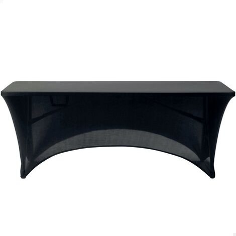 Funda elástica para mesa rectangular de 180 cm negro Aktive