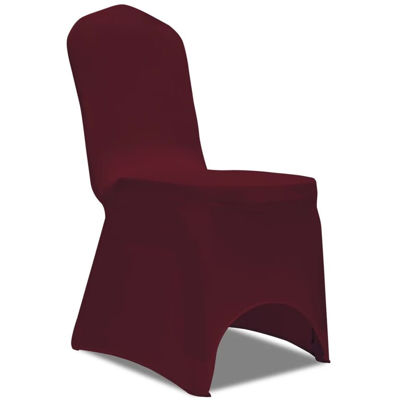 

vidaXL Funda Elástica para Sillas 50 Unidades Burdeos - Rojo
