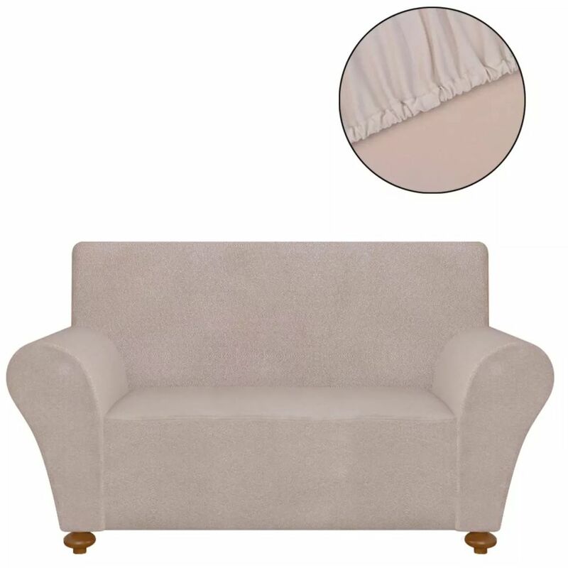 

funda elastica para sofa de tela jersey de poliester beige
