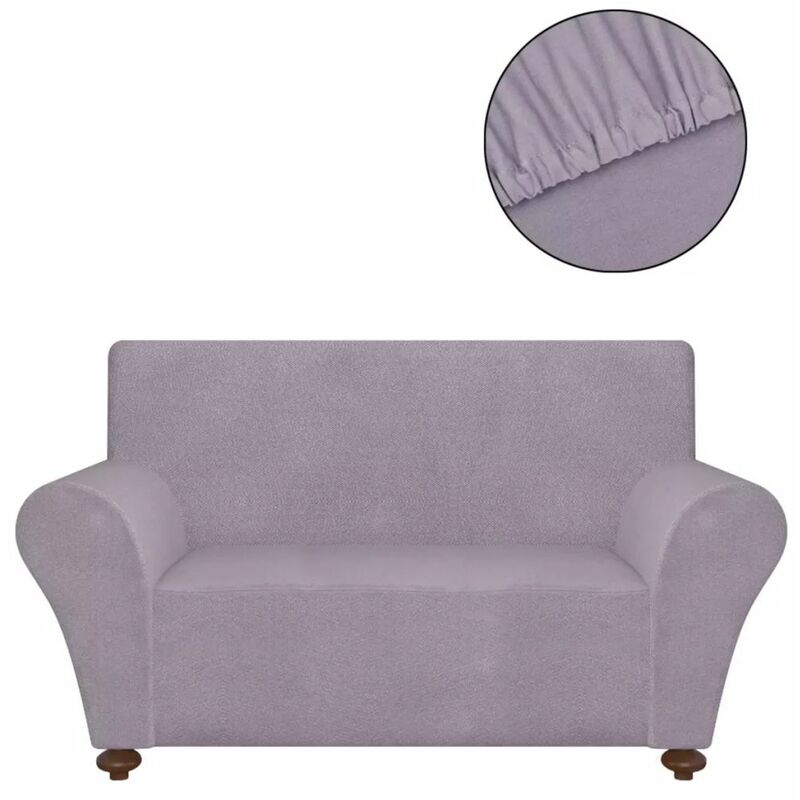 

funda elastica para sofa de tela jersey de poliester gris
