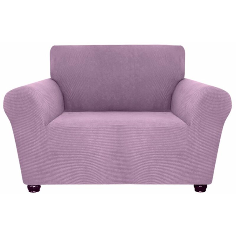 

Funda elastica para sofa Funda de licra antideslizante para sofa suave Funda de sofa de 1 plaza Lavable para sala de estar Ninos Mascotas （Morado