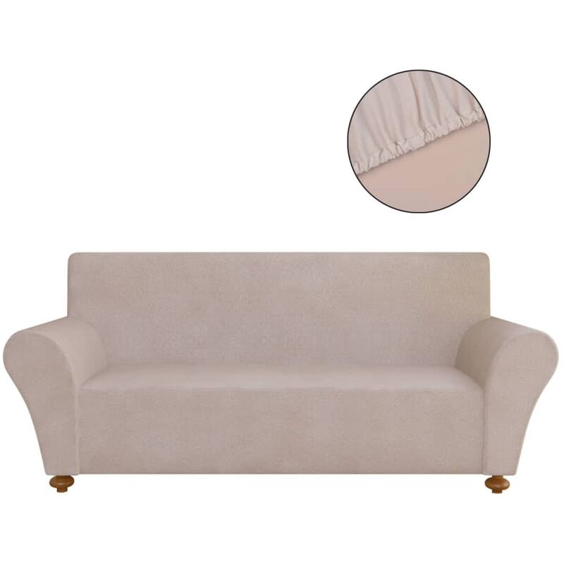 

Youthup - funda elástica de tela jersey de poliéster beige para sofá - Beige