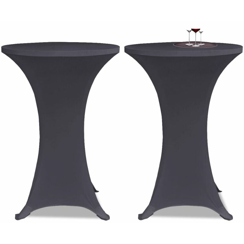 

Funda elástica para mesa 2 unidades 60 cm gris antracita - Gris
