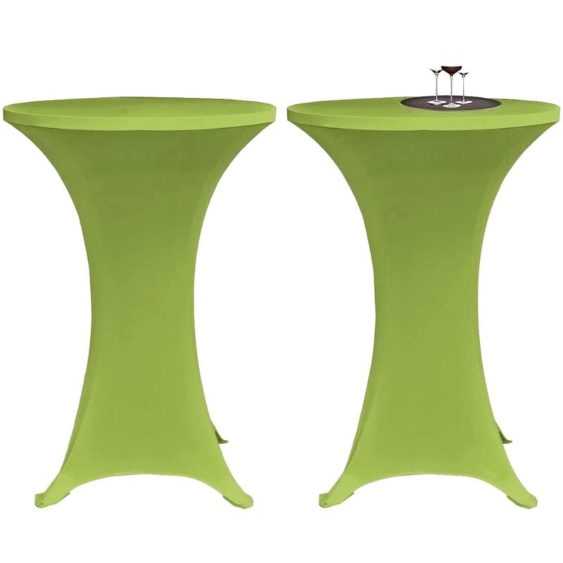 

Funda elástica para mesa 2 unidades 60 cm verde - Verde