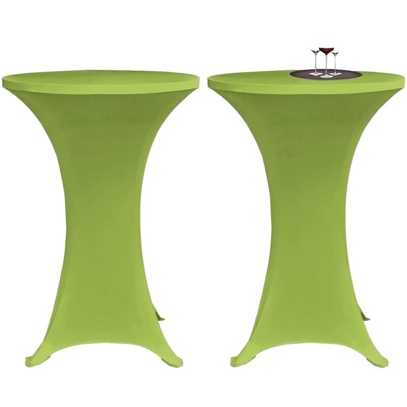 

Funda elástica para mesa 2 unidades 80 cm verde - Verde