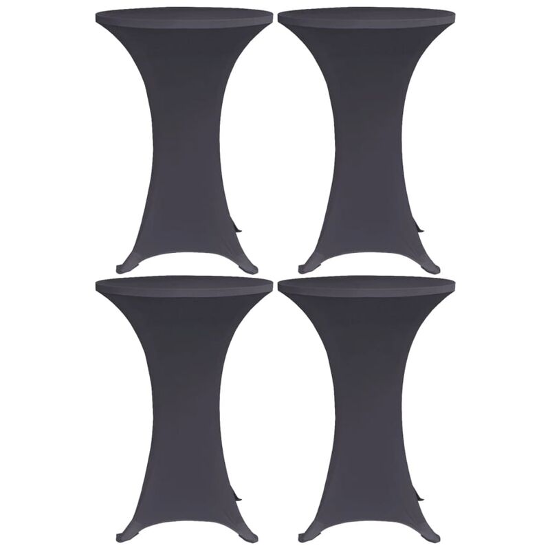 

Funda elástica para mesa 4 unidades 70 cm gris antracita - Gris