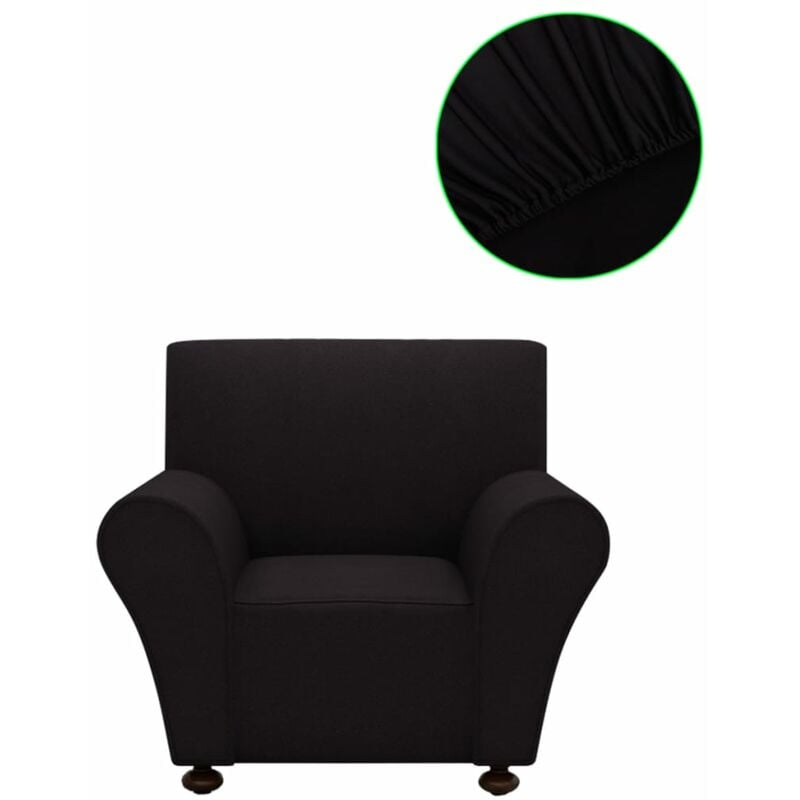 

Youthup - funda elástica para sofá de tela jersey poliéster color negro - Negro