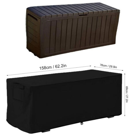 Funda exterior para caja de almacenamiento - Oxford - 158x69x76cm - Negra