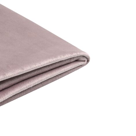 Funda extraíble de terciopelo rosa para cama 140 x 200 cm Fitou