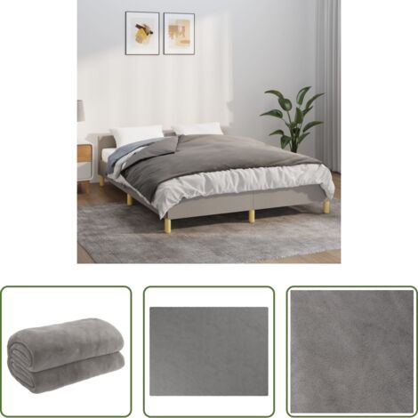 Funda extraíble -  Manta con peso con funda tela gris 152x203 cm 7 kg
