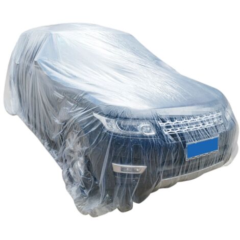 Funda impermeable desechable para coche, 6,6 x 3,8 m, transparente, 1 unidad (LLDPE)