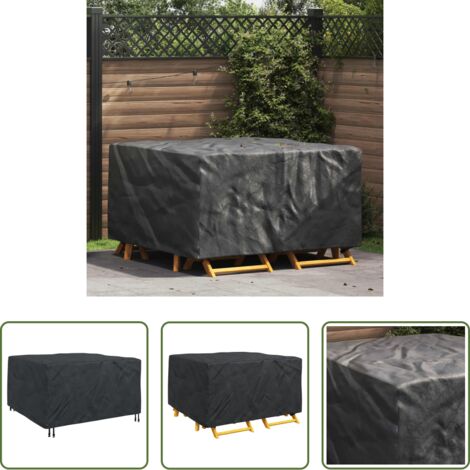 Funda impermeable -  Funda para muebles Liso Negro 150 x 150 x 75 cm 210D