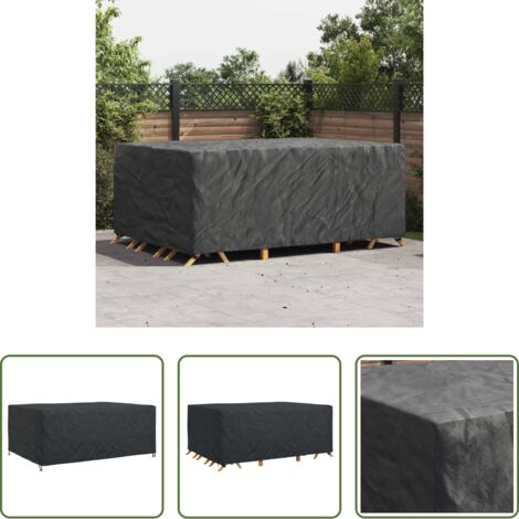 Funda impermeable -  Funda para muebles Liso Negro 270 x 180 x 90 cm 210D