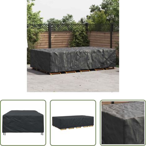 Funda impermeable -  Funda para muebles Liso Negro 315 x 180 x 74 cm 210D