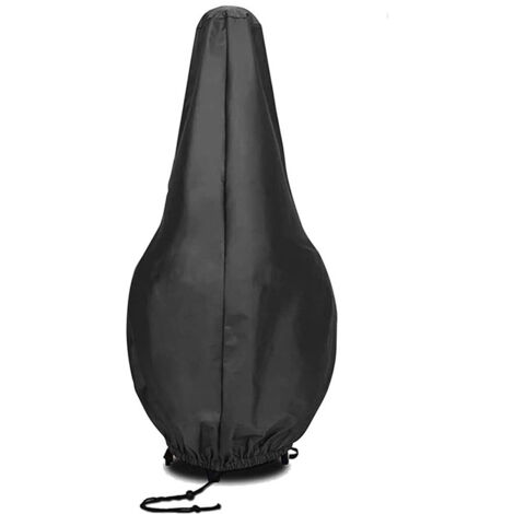 Funda impermeable para fogatas redonda de 122 x 21/61 cm, funda protectora para fogatas al aire libre, funda para barbacoa, lona protectora para parrilla con cordón, para exteriores