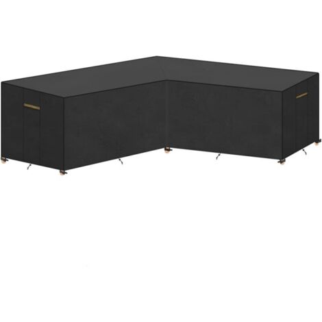 Funda impermeable para sofá, funda para muebles de exterior, lona para muebles de jardín, funda protectora para muebles, compatible con sofás esquineros en forma de L de hasta 215 x 215 x 87/80 cm.