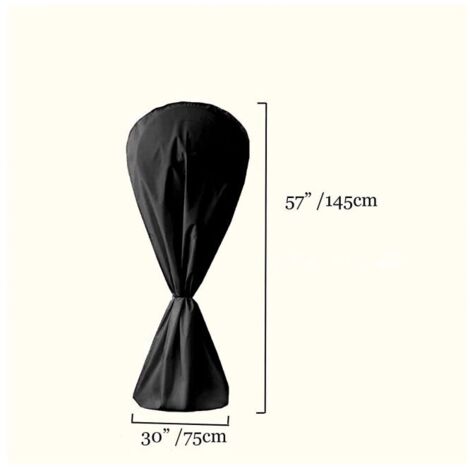 Funda impermeable para ventilador eléctrico de interior y exterior, color negro,