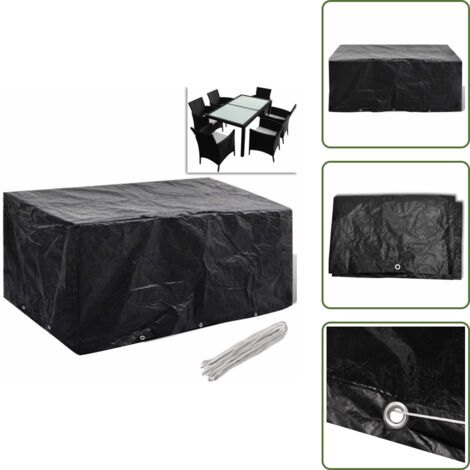 Funda impermeable - vidaXL Cubierta para muebles de jardín 8 ojales 240x140x90 cm - Cubierta de ratán