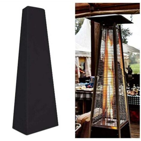 Funda impermeable y resistente para calefactor de patio, para jardín, piramidal, triangular grande, 53 x 61 x 221 cm