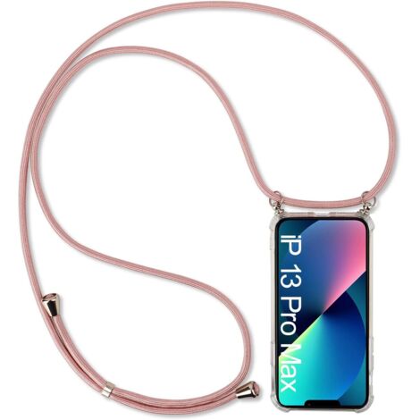 FUNDA IPHONE 13 PRO MAX CORREA ROSA
