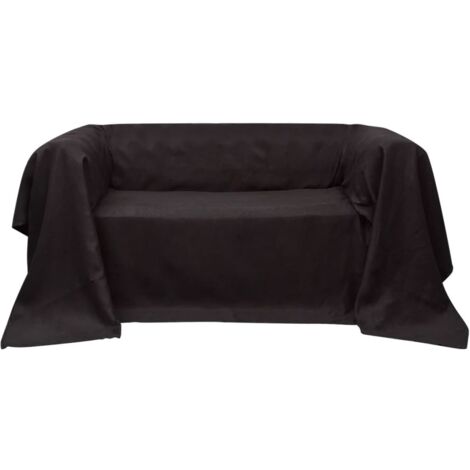 Funda marrón para sofá de micro-gamuza, 140 x 210 cm vidaXL