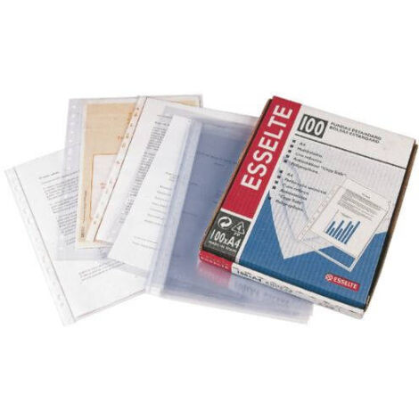 Funda multitaladro esselte folio polipropileno 80 mc 16 taladros piel de naranja caja de 100 unidades