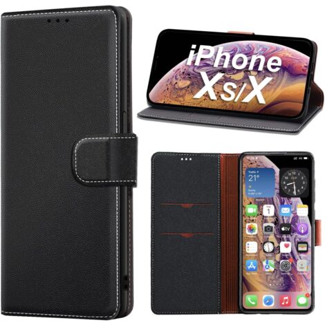 FUNDA NEGRA CERRADA CÓMODA PARA IPHONE X/XS 6.5'