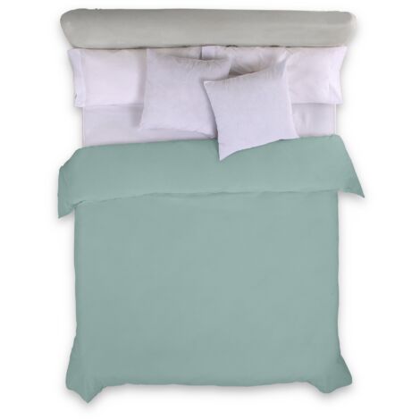 FUNDA NORDICA color aqua - Cama de 150/160 (1 pieza) - 100% algodón - 144 hilos. Gramage: 115