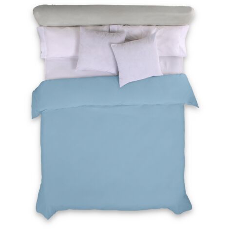FUNDA NORDICA color azul celeste - Cama de 150/160 (1 pieza) - 100% algodón - 144 hilos. Gramage: 115