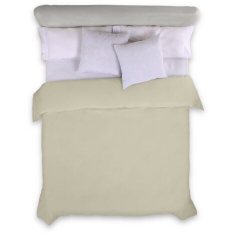 FUNDA NORDICA color piedra - Cama de 135/140 (1 pieza) - 100% algodón - 144 hilos. Gramage: 115