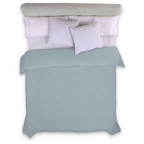 FUNDA NORDICA color plata - Cama de 180/200 (1 pieza) - 100% algodón - 144 hilos. Gramage: 115