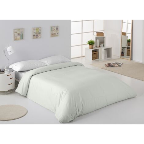 FUNDA NORDICA de algodón peinado color hueso - Cama de 90 (1 pieza) - 100% algodón - 200 hilos. Gramage: 125