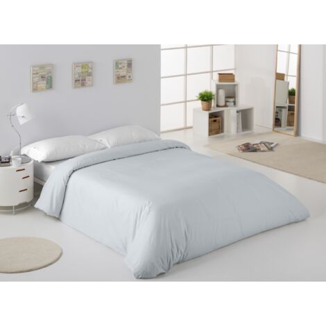FUNDA NORDICA de algodón peinado color perla - Cama de 150/160 (1 pieza) - 100% algodón - 200 hilos. Gramage: 125
