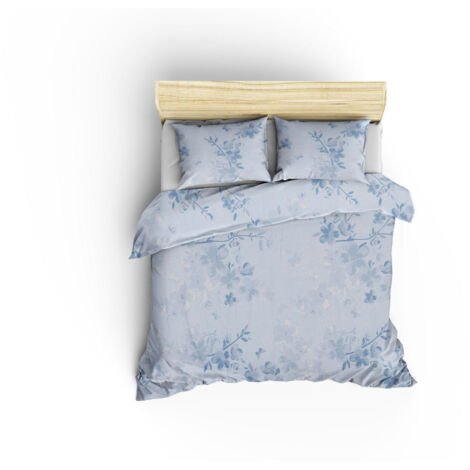 Funda nórdica, funda nórdica, ropa de cama Set Azul Blanco Dark Azul