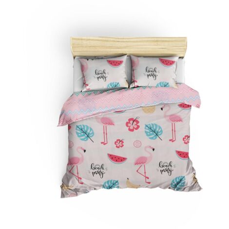 Funda nórdica, funda nórdica, ropa de cama Set Blanco Rosa Azul Amarillo