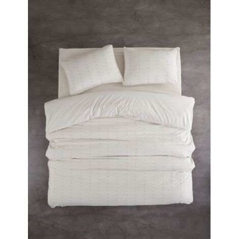 Funda nórdica, funda nórdica, ropa de cama Set Cream Negro