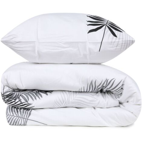 Funda nórdica, funda nórdica, ropa de cama Set Gris Blanco