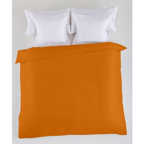 FUNDA NORDICA lisa color ocre - Cama de 135/140 (1 pieza) - 50% algodón / 50% poliéster - 144 hilos. Gramage: 115