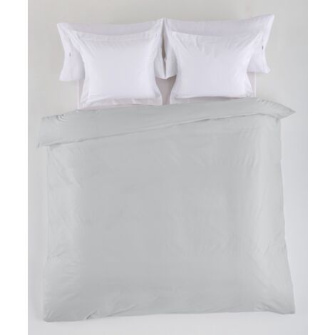 FUNDA NORDICA lisa color perla - Cama de 150/160 (1 pieza) - 50% algodón / 50% poliéster - 144 hilos. Gramage: 115
