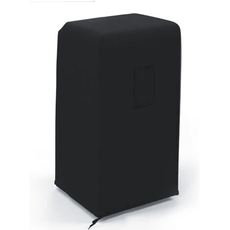 Funda para aire acondicionado portátil, gris, 15 x 18 x 30 pulgadas, bolsa de almacenamiento compacta antipolvo para aire acondicionado portátil, 420D (negro)
